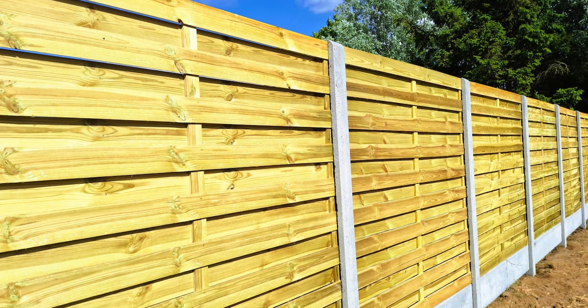 Palissade de jardin en bois